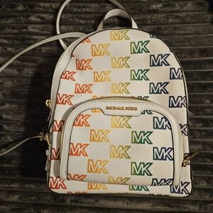 Michael Kors Multicolor Logo Backpack